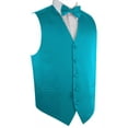 thumbnail image 1 of BEST TUXEDO, Men's Formal, Prom, Wedding, Homecoming, Tuxedo Vest, Bow-Tie & Hankie Set for Prom, Wedding, Cruise in Turquoise - M, 1 of 3