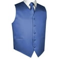 thumbnail image 1 of "BEST TUXEDO" Men's Formal, Wedding, Prom, Homecoming, Tuxedo Vest, Tie & Hankie Set in Cornflower - S, 1 of 3