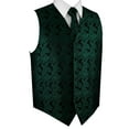 thumbnail image 1 of BEST TUXEDO Men's Formal, Prom, Wedding, Homecoming, Tuxedo Vest, Tie & Hankie Set in Hunter Green Paisley - XS, 1 of 4