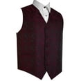 thumbnail image 1 of BEST TUXEDO Men's Formal, Prom, Wedding, Homecoming, Tuxedo Vest in Berry Paisley - 6XL, 1 of 4