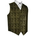 thumbnail image 1 of BEST TUXEDO Men's Formal, Prom, Wedding, Homecoming, Tuxedo Vest in Black/Gold Paisley - L, 1 of 4