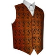 thumbnail image 1 of BEST TUXEDO Men's Formal, Prom, Wedding, Homecoming, Tuxedo Vest in Burnt Orange Paisley - L, 1 of 4