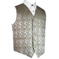 thumbnail image 1 of BEST TUXEDO Men's Formal, Prom, Wedding, Homecoming, Tuxedo Vest in Latte Paisley - 4XL, 1 of 4