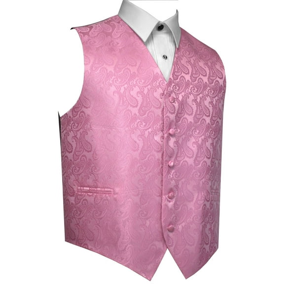BEST TUXEDO Men's Formal, Prom, Wedding, Homecoming, Tuxedo Vest in Rose Paisley - 2XL