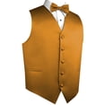 thumbnail image 1 of Men's Formal Tuxedo Vest, Bow-Tie & Hankie Set for Prom, Homecoming, Wedding, Cruise in Honey Mustard - 4XL, 1 of 4