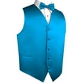 thumbnail image 1 of Best Tuxedo Men's Formal, Tuxedo, Wedding, Prom, Cruise Vest, Bow-Tie & Hankie Set in Blue - 3XL, 1 of 3