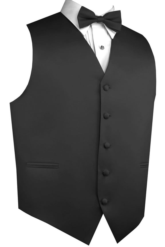 "BEST TUXEDO" Men's Formal, Wedding, Prom, Homecoming, Tuxedo Vest, Bow-tie - Charcoal