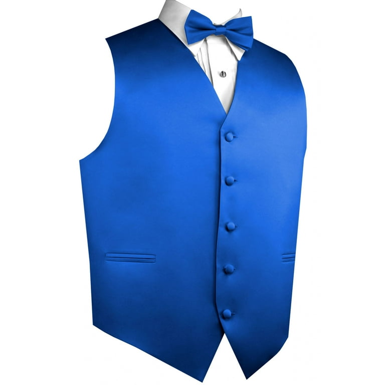 Blue tuxedo vest and best sale tie