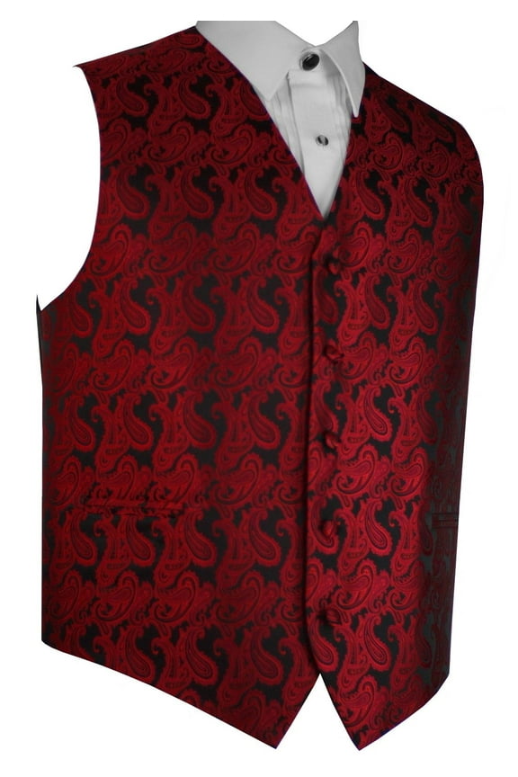 "BEST TUXEDO" Men's Formal, Wedding, Prom, Homecoming, Tuxedo Vest, in Apple Paisley