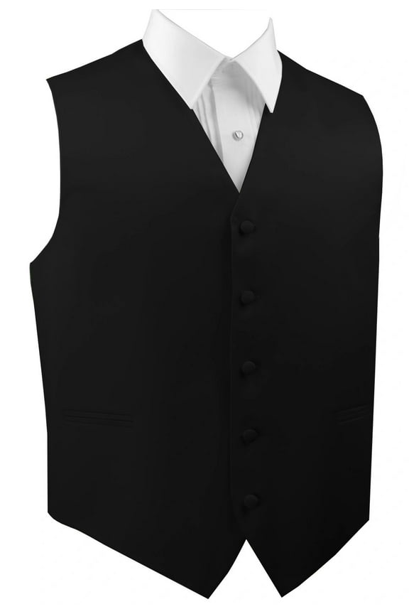 "BEST TUXEDO" Men's Formal, Wedding, Prom, Homecoming, Tuxedo Vest, in Black