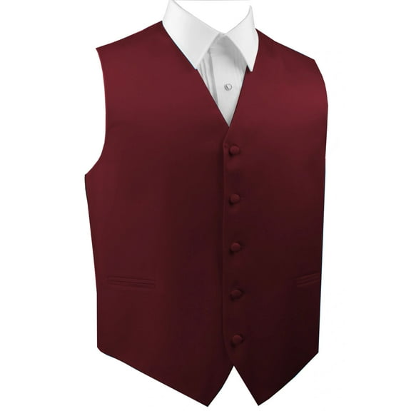 "BEST TUXEDO" Men's Formal, Wedding, Prom, Homecoming, Tuxedo Vest, in Burgundy