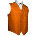 thumbnail image 1 of BEST TUXEDO Men's Formal, Prom, Wedding, Homecoming, Tuxedo Vest in Orange Paisley - M, 1 of 4