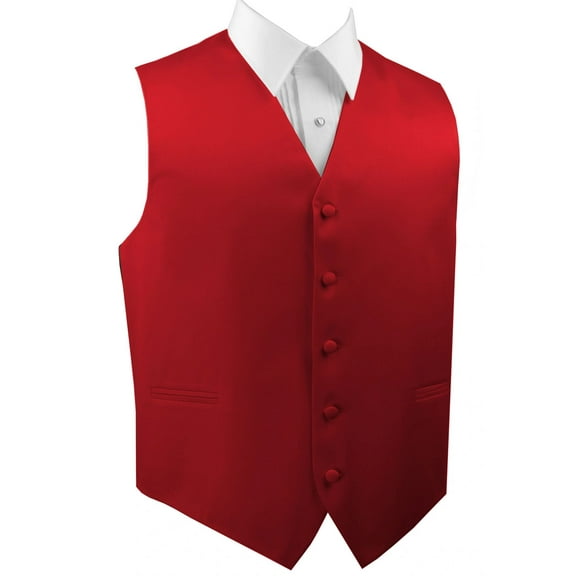 "BEST TUXEDO" Men's Formal, Wedding, Prom, Homecoming, Tuxedo Vest, in Red