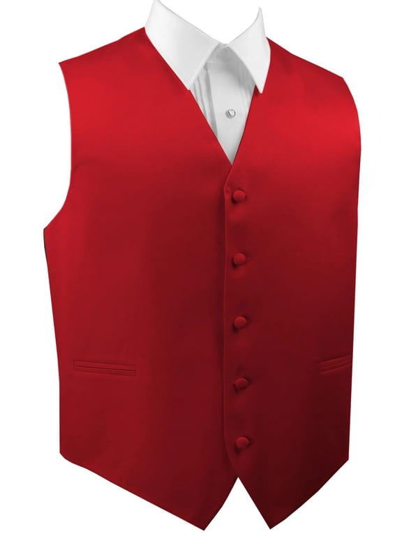 "BEST TUXEDO" Men's Formal, Wedding, Prom, Homecoming, Tuxedo Vest, in Red