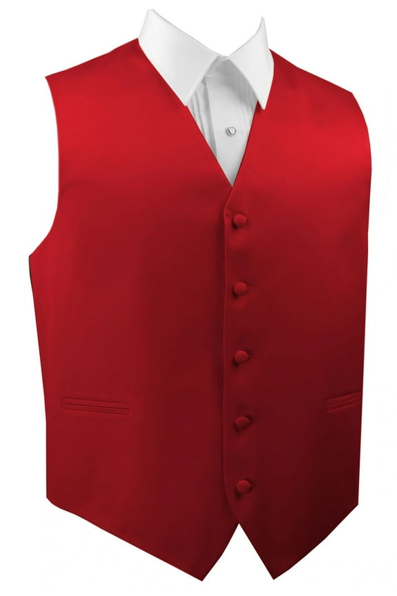 "BEST TUXEDO" Men's Formal, Wedding, Prom, Homecoming, Tuxedo Vest, in Red