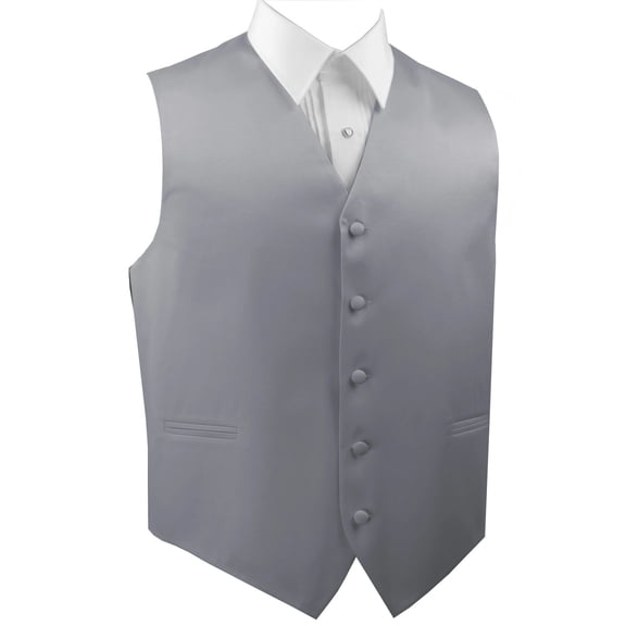 "BEST TUXEDO" Men's Formal, Wedding, Prom, Homecoming, Tuxedo Vest, in Silver
