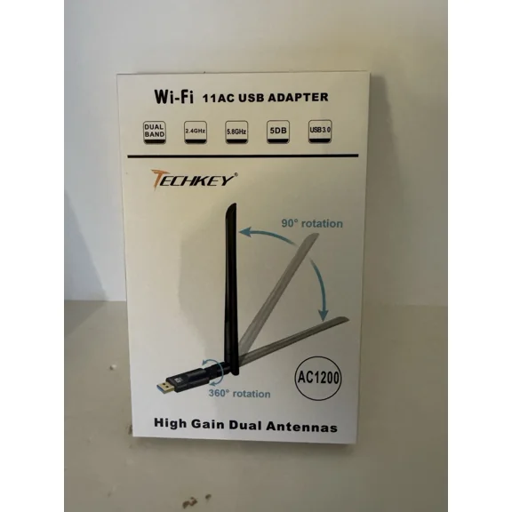 BEST- Techkey Wi-Fi 11Ac Usb Adapter (Ac1200) - Dual Band