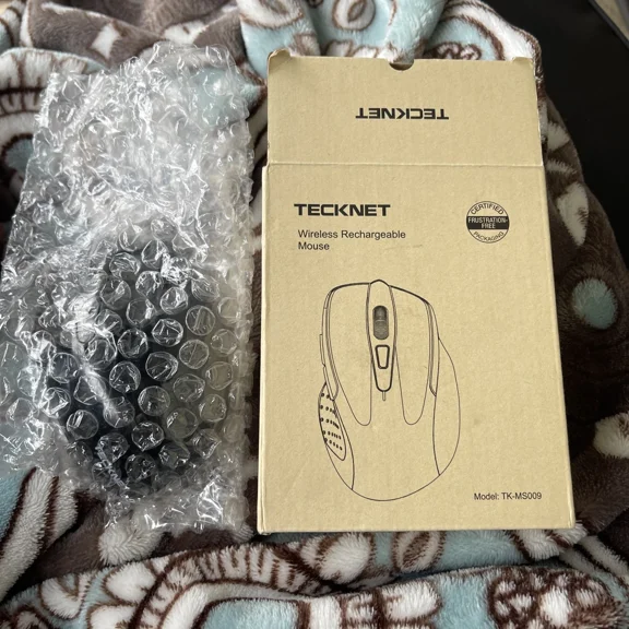 BEST- Tecknet Wireless Rechargeable Optical Mouse Ms009Black