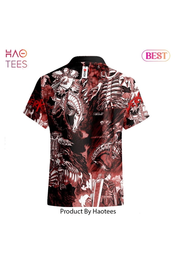 BEST The Skull Knight Hawaiian Shirts Berserk Custom Anime Clothes for Men Women Hot Trend