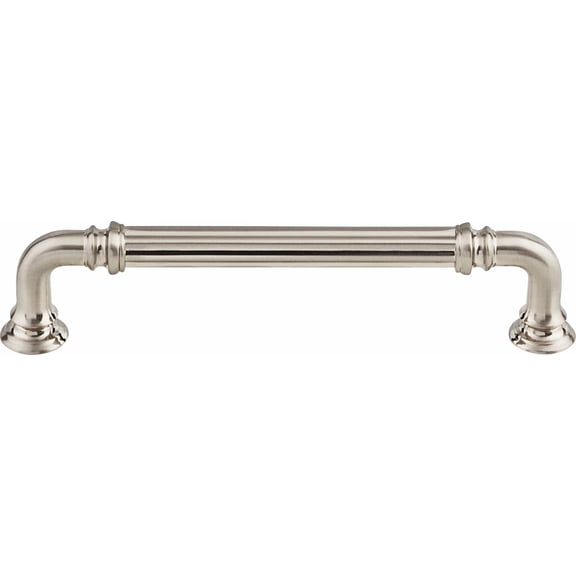 BEST- Top Knobs Tk323Bsn Reeded 5" Center To Center Bar Pull Brushed Satin Nickel
