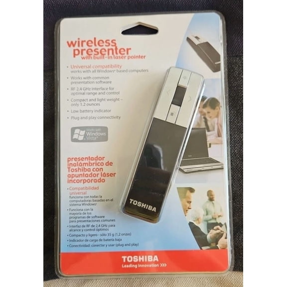 BEST- Toshiba Wireless Professional Presenter With Laser Pointer New