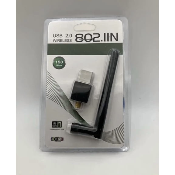 BEST- Usb 2.0 Wireless 802.Iin W-Fi Network Dongle Adapter 150 Mbps Black