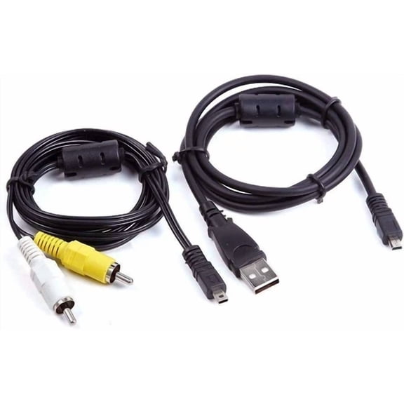 BEST- Usb Pc Data Sync +A/V Tv Video Cable Cord For Panasonic Lumix Dmc-Fz300 K Camera