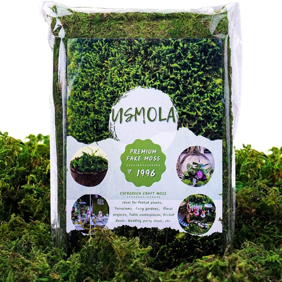 BEST- Usmola Fake Moss, Artificial Green Moss For Potted Plants Fairy Garden