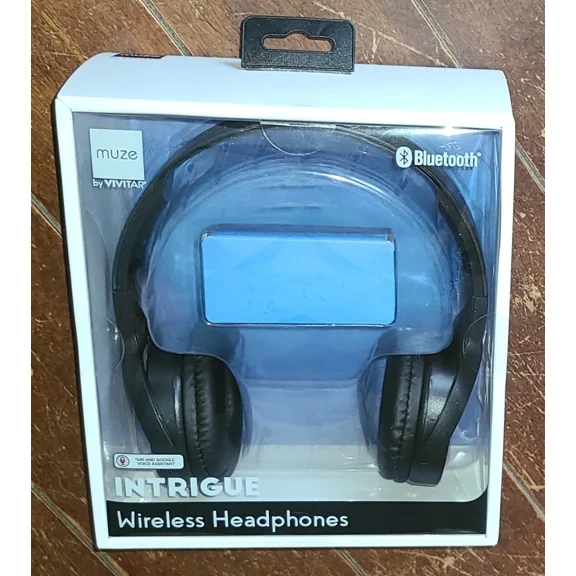 BEST- Vivitar Intrigue Bluetooth Wireless Headphones #Muz4002-Blk