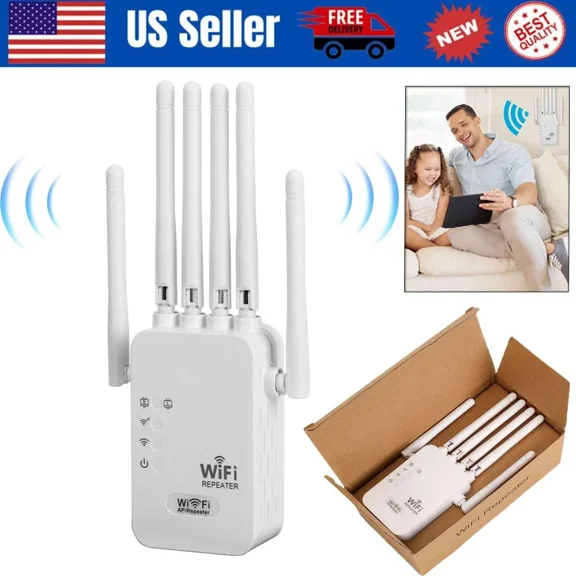 BEST- Wifi Range Internet Extender 300M 2.4G Wireless Repeater Signal Booster Router