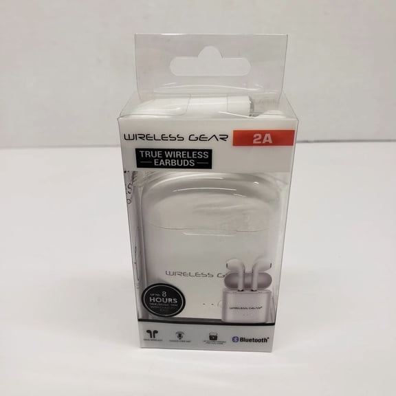 BEST- Wireless Gear True Wireless Bluetooth Earbuds White Hands Free With Case
