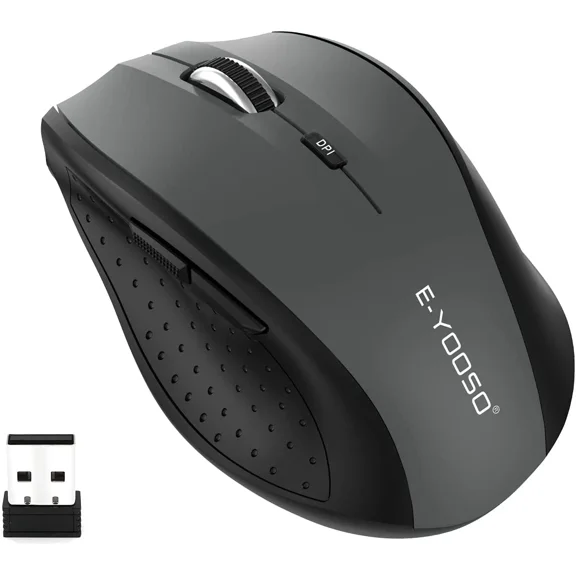 BEST- Wireless Mouse For Laptop, Portable Optical Computer Mouse, 6 Buttons, Cordless