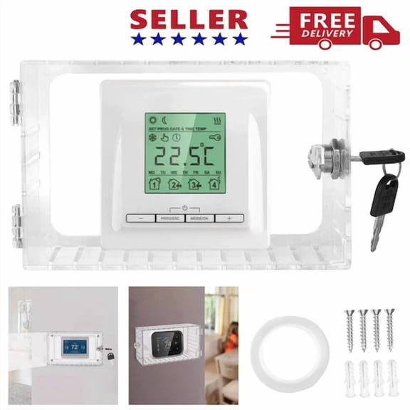 BEST- With Combination Lock Thermostat Guard Ac Lock Box Cover Thermostat On Wall Us