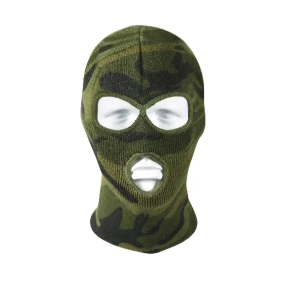 BEST- Woodland Camouflage Military Three Hole Acrylic Face Mask Rothco 5596