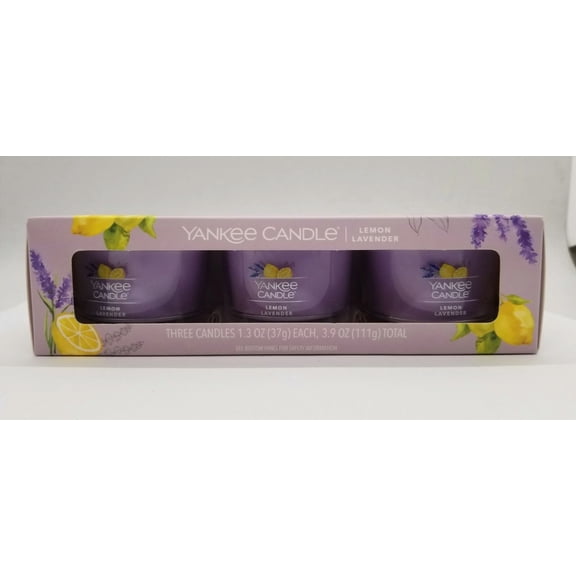 BEST- Yankee Candle Three Each 1.3Oz - Lemon Lavender Scent Mini Candle Gift Set