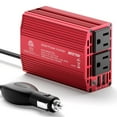thumbnail image 1 of BESTEK 300W 4.2A Dual USB Power Inverter for Car DC 12V to 110V AC Car power Inverter Car Adapter,Red, 1 of 9