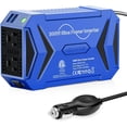 thumbnail image 1 of BESTEK 300W Car Power Inverter DC 12V To 110V AC Pure Sine Wave Dual USB Fast Charge Safety Certification, Blue, 1 of 7