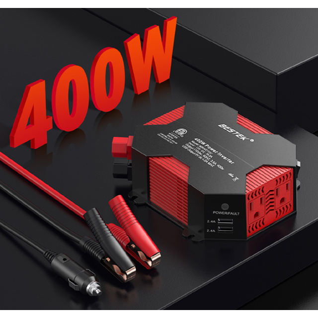 BESTEK 400W Car Power Inverter Converter DC 12V to AC 110V Car Adapter