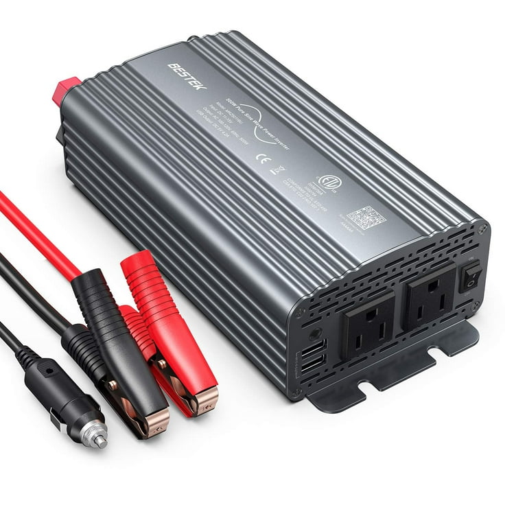 BESTEK 300W Power Inverter DC 12V to 110V AC Car Inverter with 4.2A Dual  USB Car Adapter