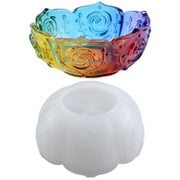 BESTHUA Fruit Bowl Resin Mold | Jewelry Tray Mold Resin Molds, Silicone Tray Molds | Epoxy Resin Casting Bowl Silicone Molds for Fruit Plate, Jewelry Dish, Home Decoration, Flower Pattern