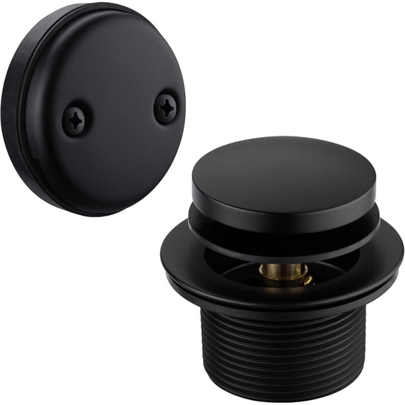 BESTILL Tip-Toe Bathtub Drain Bath Tub Trim Set Conversion Kit, Two Hole Style, Matte Black