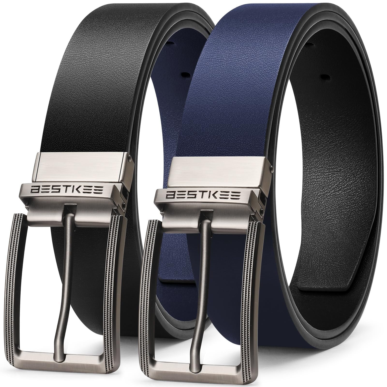 BESTKEE Men's Belt, Leather Reversible Belts For Men, For Gift