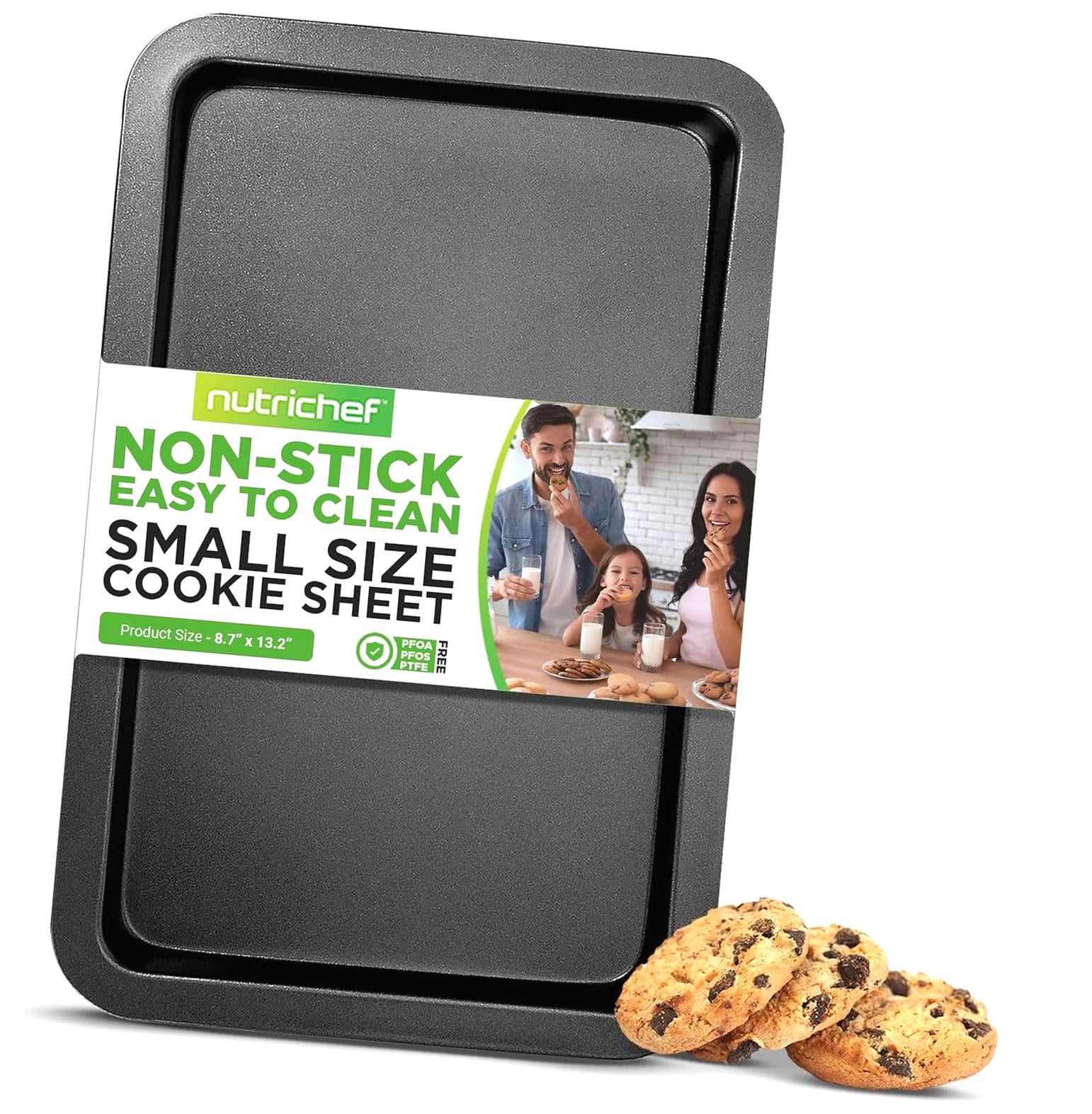 BESTKITTY 13-inch Baking Cookie Sheet, Non-Stick Carbon Steel Bakeware ...