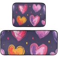 BESTKITTY [2 PCS Cute Hearts Anti Fatigue Mats for Kitchen Floor Non