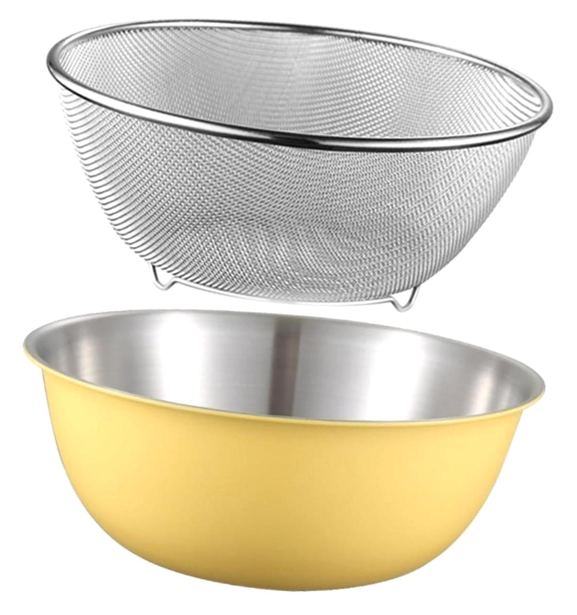 2-in-1 Reverse Mixing Bowl With Strainer Colander - Green, Made In Korea, BPA-Free (11" X 10")