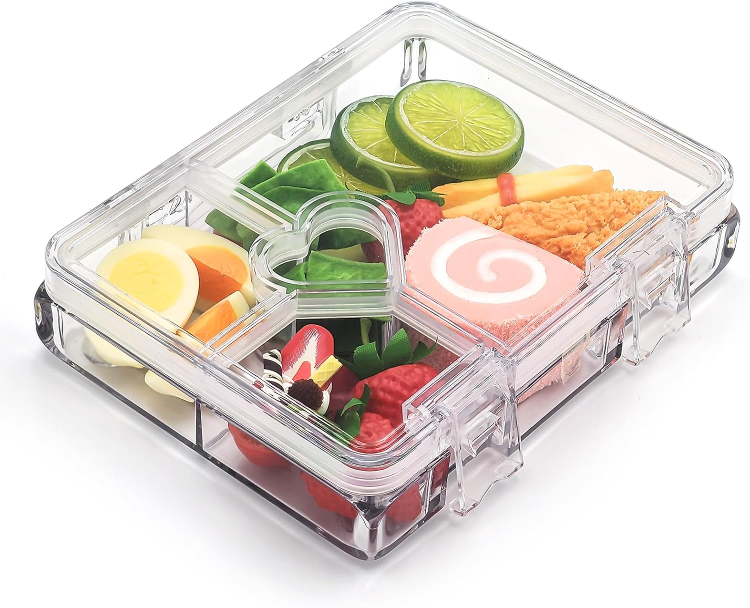 BESTKITTY 4 Compartments Leak-of Bento-Style Food Storage for Snas and ...