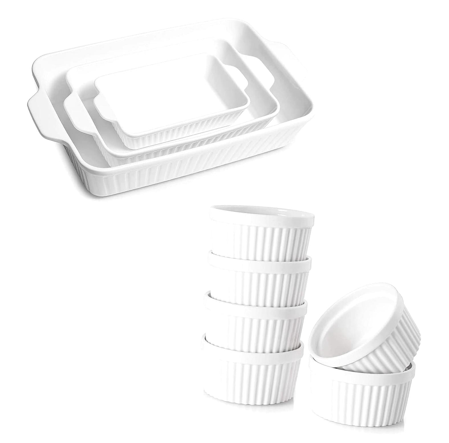 BESTKITTY 4 oz Porcelain Ramekins - Oven-Safe Dessert Dishes for Creme ...