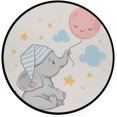 BESTKITTY Area Mat Round Crawling Rugs Living Room Bedroom Baby