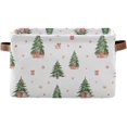 BESTKITTY Christmas Cute Tree Rectangular Storage Basket Large Cube
