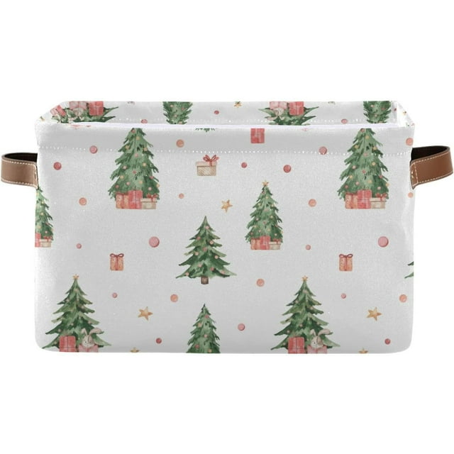 BESTKITTY Christmas Cute Tree Rectangular Storage Basket Large Cube